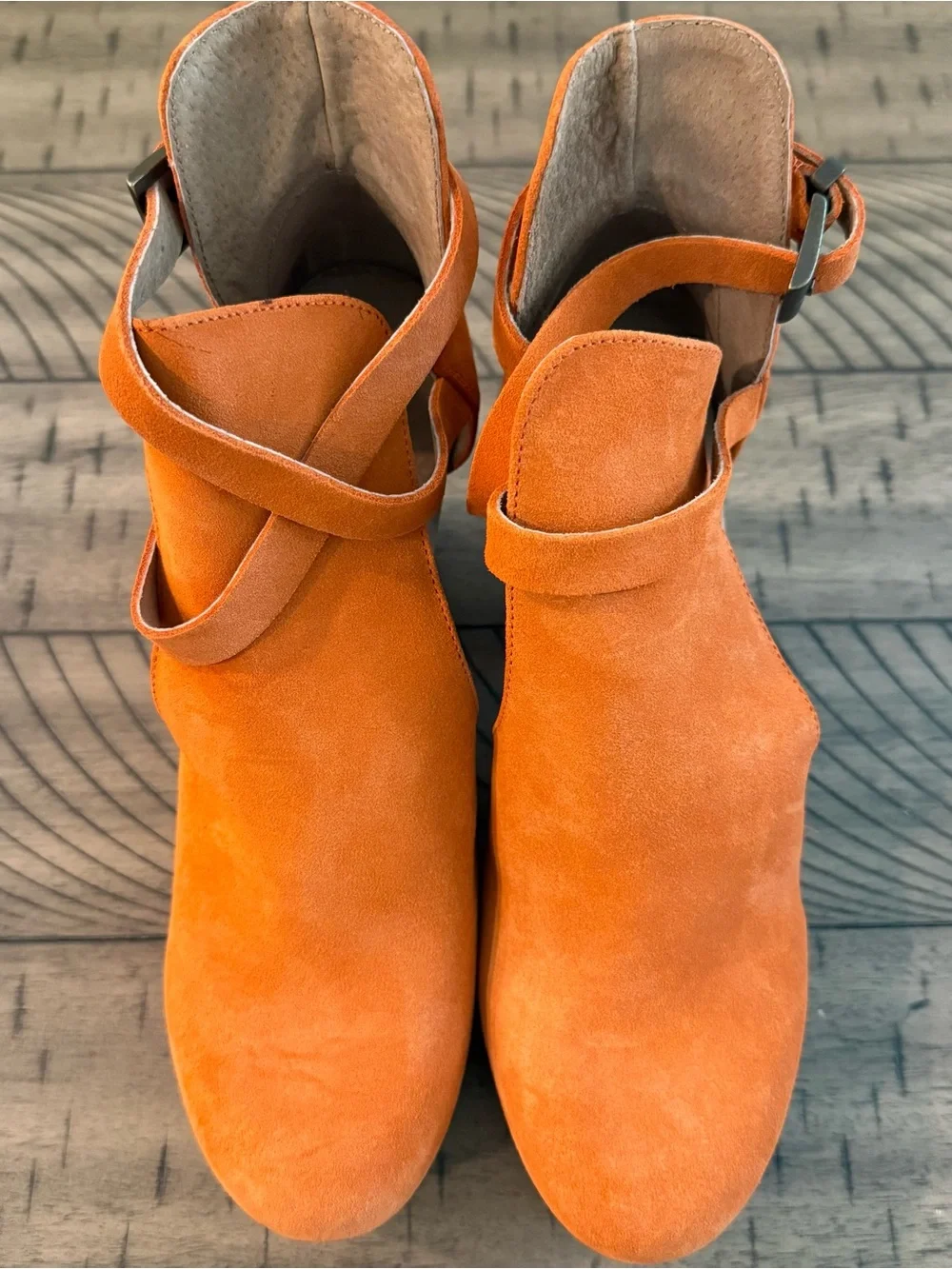 New Free People Cedar Leather Platform Clogs Tomato US 8.5 EU 39